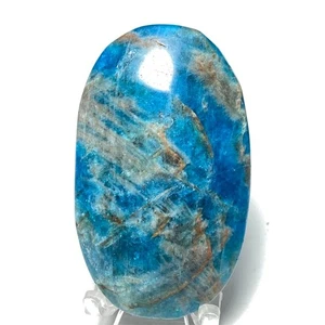 Piedra de palma curativa azul mineral cristal de cuarzo apatita azul natural 85 g P308 - Imagen 1 de 5