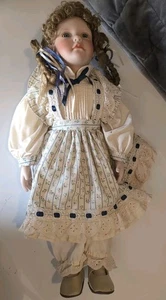 Vintage Porzellan Puppe 1993 - Band gebundene Zöpfe - Laura Cobabe 417/1500 - Bild 1 von 10