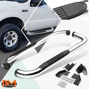 For 99-16 Ford Superduty Std/Reg Cab 3" Side Step Nerf Bar Running Board Chrome - Picture 1 of 6