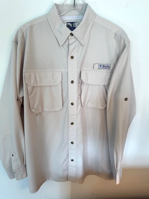 BIMINI BAY MENS LARGE L.SLEEVE FISHING,BOATING ,GARDENING OUTDOOR SHIRT, POCKETS - Image 1 of 4