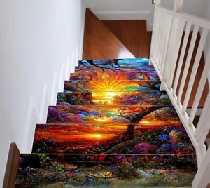 3D Kunstmalerei H212 Stair Risers Dekoration Fototapete Vinyl Aufkleber Tapete E - Picture 1 of 6