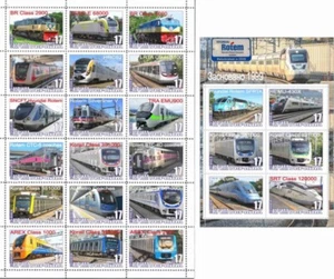 Blocco reggicalze + foglio Rotem treno compagnia Crimea emissione 2025 locomotive - Foto 1 di 1