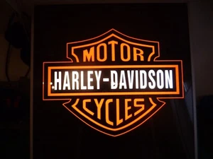 Leuchtreklame Leuchtkasten Leuchtwerbung Lichtwerbung Harley Davidson - Bild 1 von 3