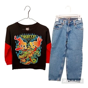 Old Navy Jean Set 5 Boys Skateboarding Long Sleeve T-Shirt - Picture 1 of 7