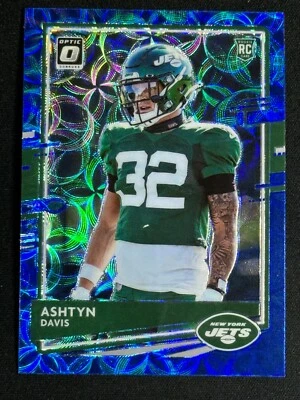 2020 Panini Donruss Optic Blue Scope Rookie RC Ashtyn Davis #145 New York Jets 2 - Image 1 of 2