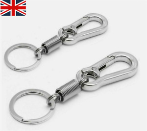Mini Stainless Steel Carabiner Key Chain Clip Hook Buckle Keychain Key Ring UK
