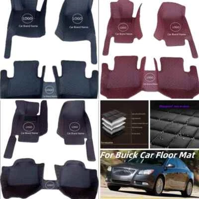 For Buick Car Floor Mat Carpets Auto Luxury Custom Waterproof Rugs All Models Foto 1 de 4