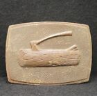 WC05169 AWESOME VINTAGE 1970s ***WOOD BADGE*** BOY SCOUTS BRASS BELT BUCKLE