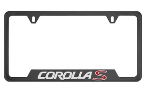 Toyota Corolla S Black Chrome License Plate Frame - Picture 1 of 1