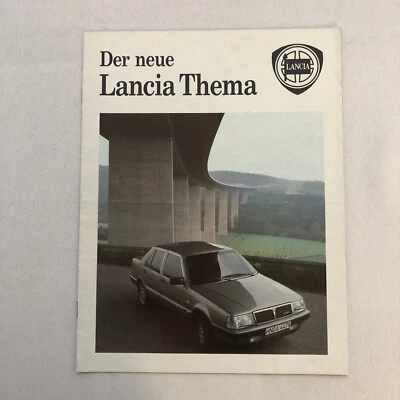 Catálogo folleto de venta de automóviles Lancia Theme 1985 turbo alemán Foto 1 de 4