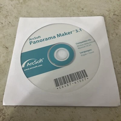 ArcSoft Panorama Maker 3.1 (PC, CD-ROM) Windows & Mac OS - EXCELLENT - Image 1 of 2