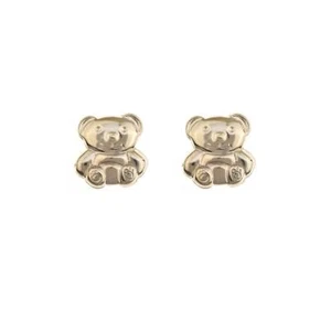 9ct Yellow Gold Koala Teddy Bear Andralok stud earrings / Gift box - Picture 1 of 3
