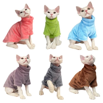 Suéter Gato Sin Pelo Invierno Esfinge Cálido Gato Pullover Cómodo Ropa Suave ι Foto 1 de 4