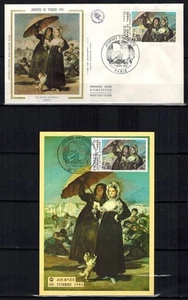 1981-Carte maximum+enveloppe 1°jour**/Oeuvre de Goya-Journée du Timbre.Yt.2124 - Picture 1 of 2