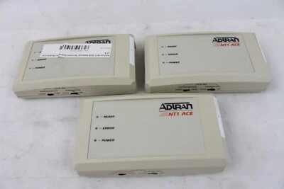 3 Used ADTRAN NT1 ACE Network Terminal P/N 1203.019L1 1203.019L2 +48VDC/250mA - Image 1 of 4