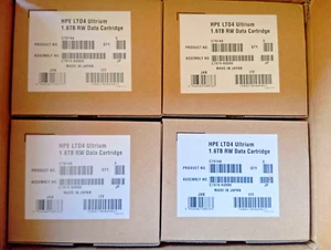 HPE C7974A LTO-4 Ultrium 1.6TB Data Tape cartridge New with barcode labels 5PACK - Picture 1 of 3