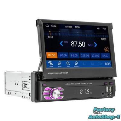 Radio Coche Estéreo Pantalla Táctil 1Din Reproductor MP5 BT Para Apple Carplay Android Automático Foto 1 de 4