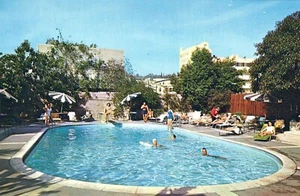 Postal de piscina de hotel Knickerbocker de Hollywood California Hollywood - Imagen 1 de 2