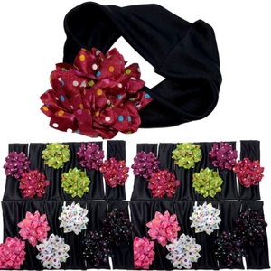 24 Pcs Girls Baby Nylon Headbands Turban Bows Hair Band Elastic Accessories Lot - Picture 1 of 7