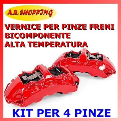 VERNICE PINZE FRENI ROSSO LUCIDO BICOMPONENTE ALTA TEMPERATURA - Immagine 1 di 3