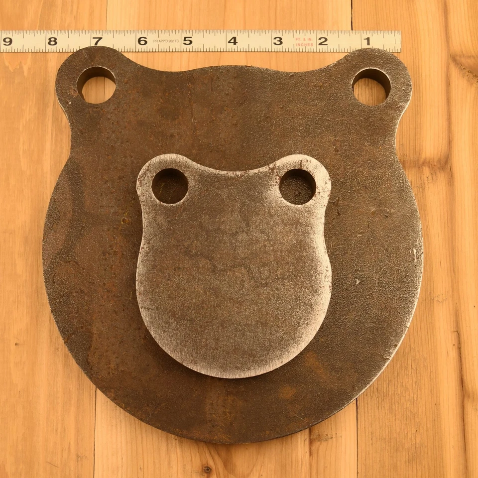 HDSTEELTARGETS 1/2" AR500 Shooting Targets 4" 8" Gongs Set Of TWO