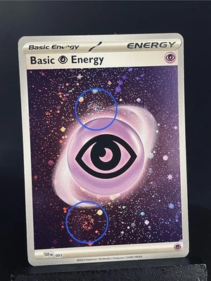 HD COSMOS HOLO 🌀 DOUBLE SWIRL Basic Psychic Energy 005 - Pokemon 151  - Image 1 of 2