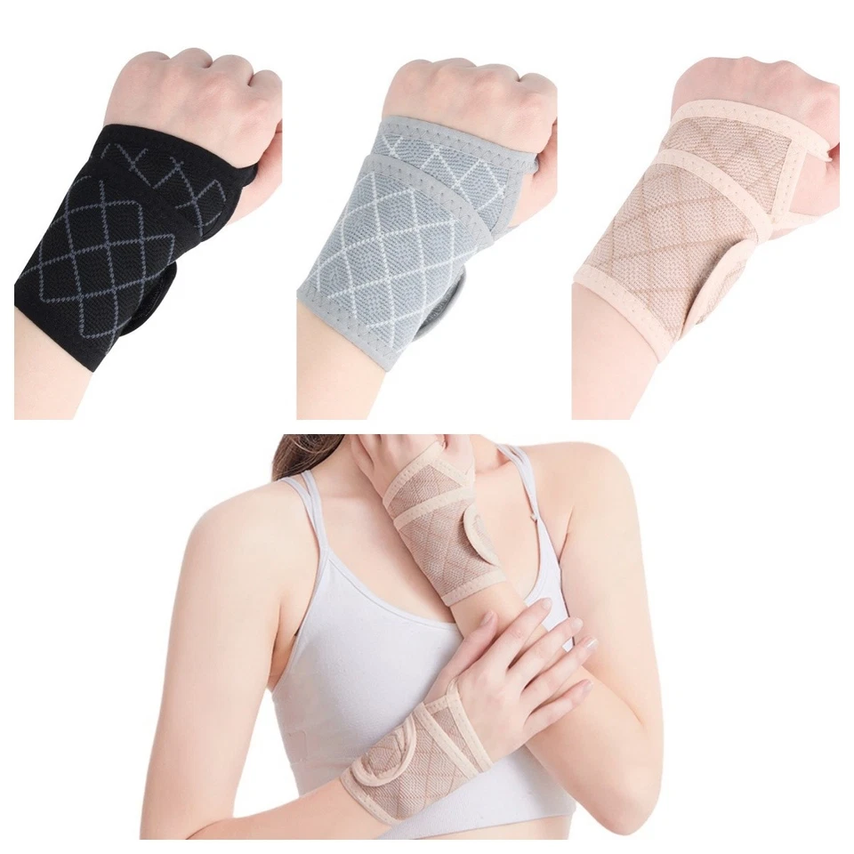 2 PCS Knitted Wristband Breathable Sports Basketball Fitness Wrist Band Brace - Image 1 of 3