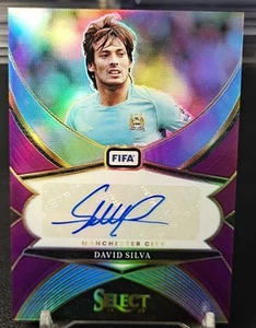 2024-25 Panini Select David Silva Purple Refractor Manchester City 28/49 - Picture 1 of 2