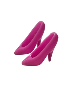 Zapatos de muñeca Barbie vintage mattel rosa neón zapatos de salón tacones era superestrella - Imagen 1 de 5