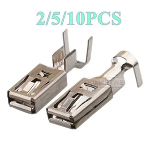 Automotriz 9.5mm Cableado Eléctrico Crimpado Hembra Enchufe Pin Terminales Contacto Nuevo - Imagen 1 de 2