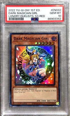 Yugioh Card 1st Ed. Dark Magician Girl Red UR PSA 10 Gem Mint, LDS3-EN083 2022 - Image 1 of 4