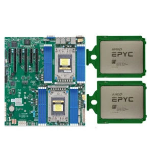AMD EPYC 7402 x 2 + Supermicro H12DSi-N6 server motherboard combination - Picture 1 of 3