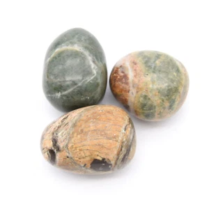 Maligano Jasper 3x Tumbled Stones 25x35mm - Picture 1 of 2