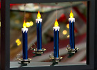 Set of 4 Illuminated 8'' Clip-On Taper Candles by Valerie Blue Ornaments New