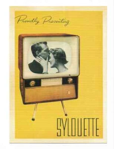 The Sylouette Television Set c1940's Advertisement Reproduction Postcard - Picture 1 of 2