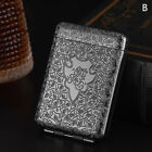 New Luxury Vintage Engraved Cigarette Case Holder Pocket Cigarette Storage Bo CJ