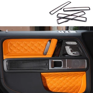 Matte Carbon Fiber Interior Door Panel Cover Trim For Benz W464 G500 G63 2019-25 - Picture 1 of 7