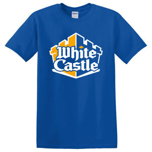 White Castle Hamburgers Logo Men's Blue T-Shirt Size S M L XL 2XL 3XL