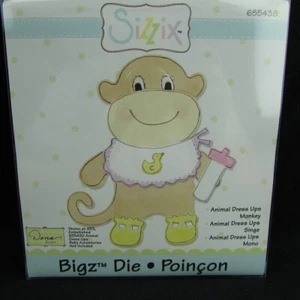 Sizzix Bigz Die Monkey Animal Dress Ups 655438 Dena Designs Die Cut - Picture 1 of 12