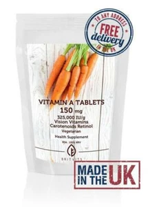 Tabletas de vitamina A 150 mg visión GB BritVits retinol - Imagen 1 de 12