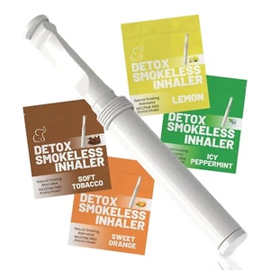 Detox Smokeless Quit Smoking Essential Oil Aroma Inhaler 4 Flavor-Pack 12 Sticks - Picture 1 of 7
