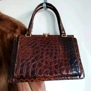 Rare Leather premium class handbag, 50s, perfect preservation - Picture 1 of 20