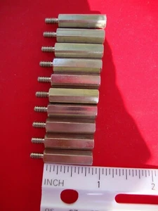 8253 HH Smith SECHSKANT STECKER-BUCHSE 6-32 7/8 ZOLL LANG MESSING (10 STCK.) - Bild 1 von 4