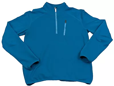Merrell Women's BetaTherm Quarter Zip Pullover Medium Teal Blue Media Pocket - Image 1 of 4