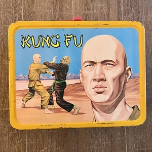 Fiambrera vintage 1974 KUNG FU METAL sin termo de King Seeley Warner Bros. - Imagen 1 de 9