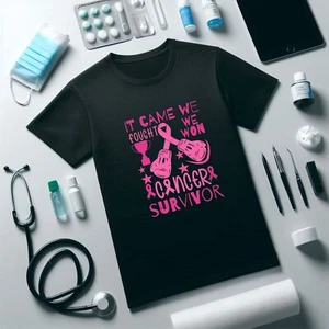 It Came We Fought We Won Cancer Survivor T-shirt, Cancer survivor Tee - Picture 1 of 9