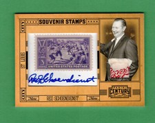 2010 PANINI CENTURY RED SCHOENDIENST RAWLINGS LAUNDRY TAG AUTO STAMP 1/10