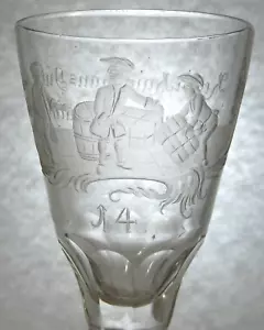 Glas mit Spruch 18 Jh. Schlesien Polen AL 27 - Bild 1 von 15