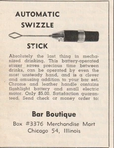 Automatic swizzle stick black and white Christmas ideas print ads - Picture 1 of 4