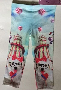 Girls Leggings with Fun Fair and Cute Dog detail. - Picture 1 of 2